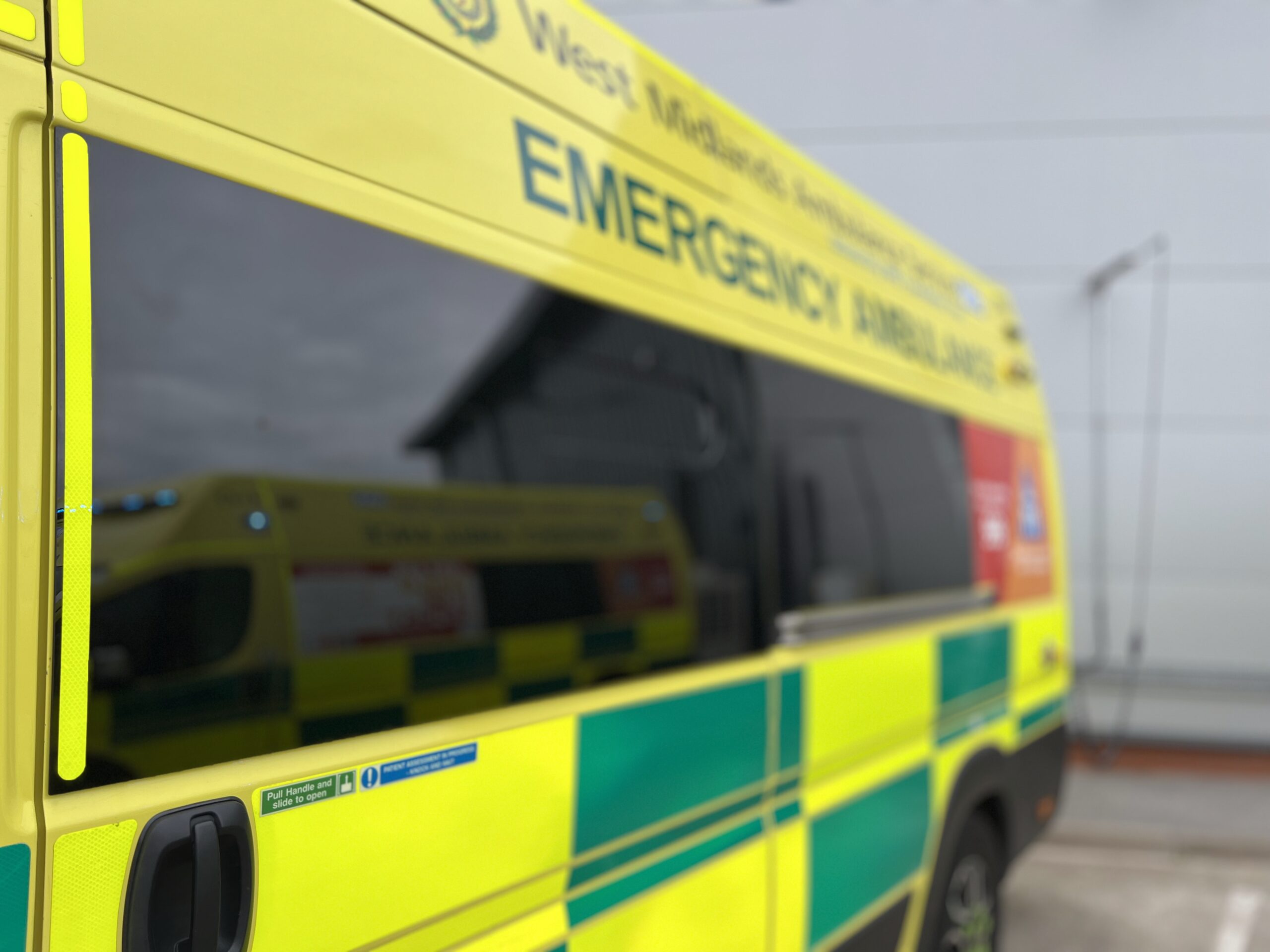 The side of an ambulance