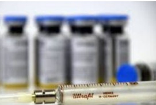 A needle used to inject medicine