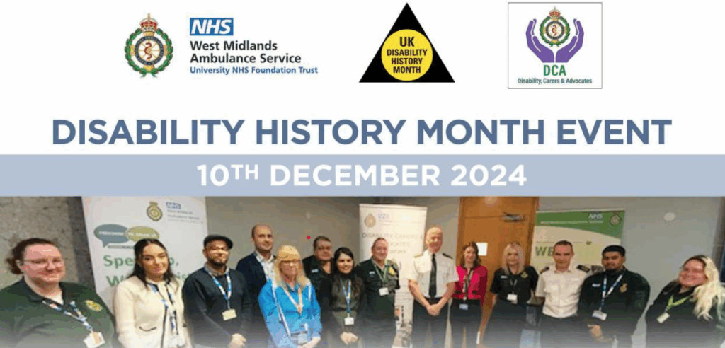 Disability history month event 10th December 2024