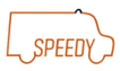 Orange line-art logo showing a stylized vehicle shape with the word "SPEEDY" in the centre, representing the SPEEDY research study