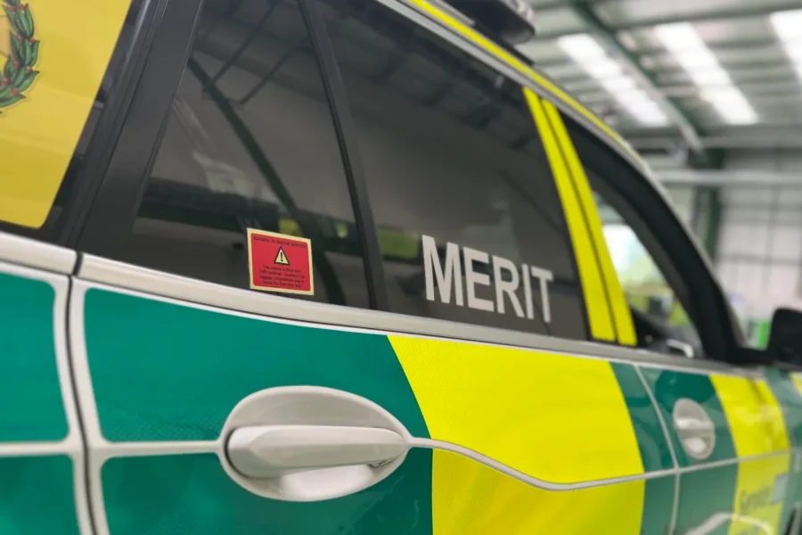 side on ambulance car