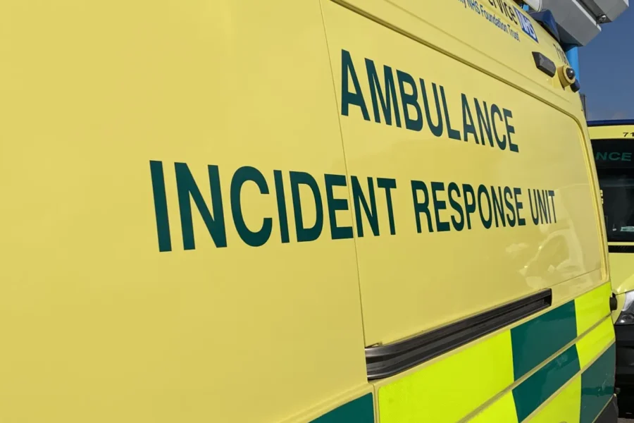 side of an ambulance
