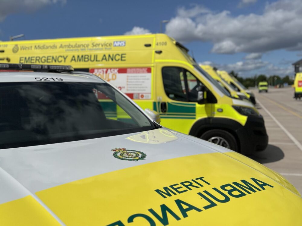An ambulance and ambulance response car